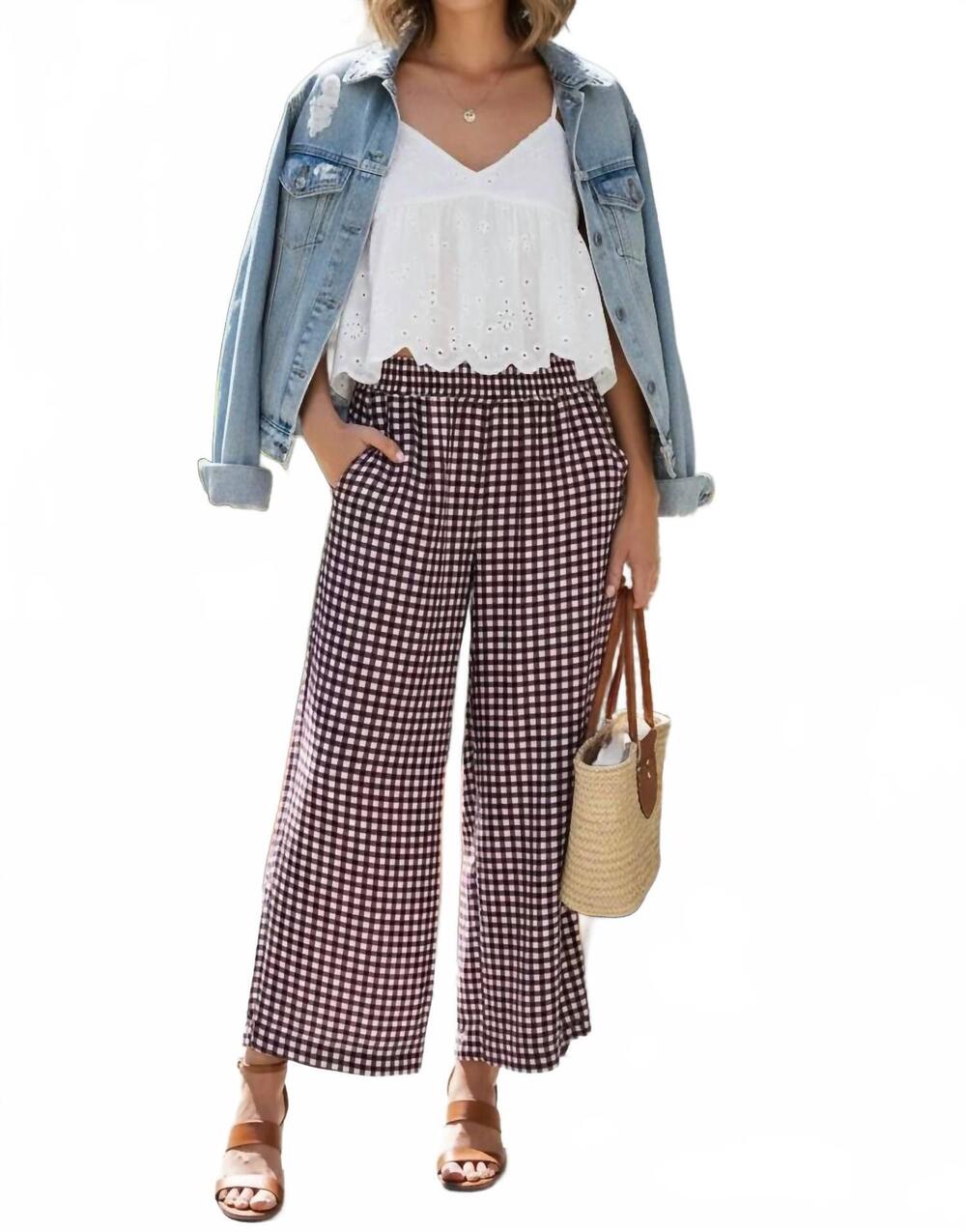 NEW UMGEE picnic perfection gingham fall set in red brown